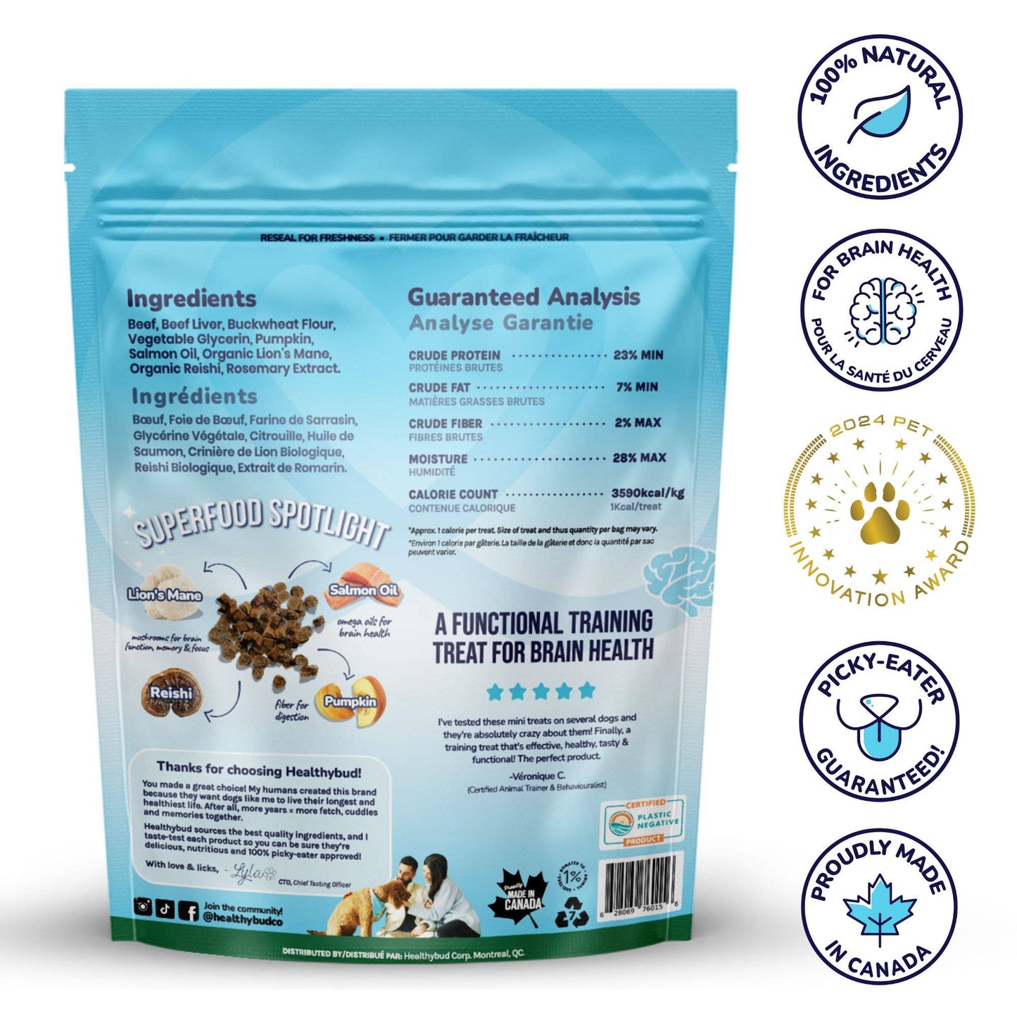 Healthybud's Functional Beef Mini Training Treat for Dogs