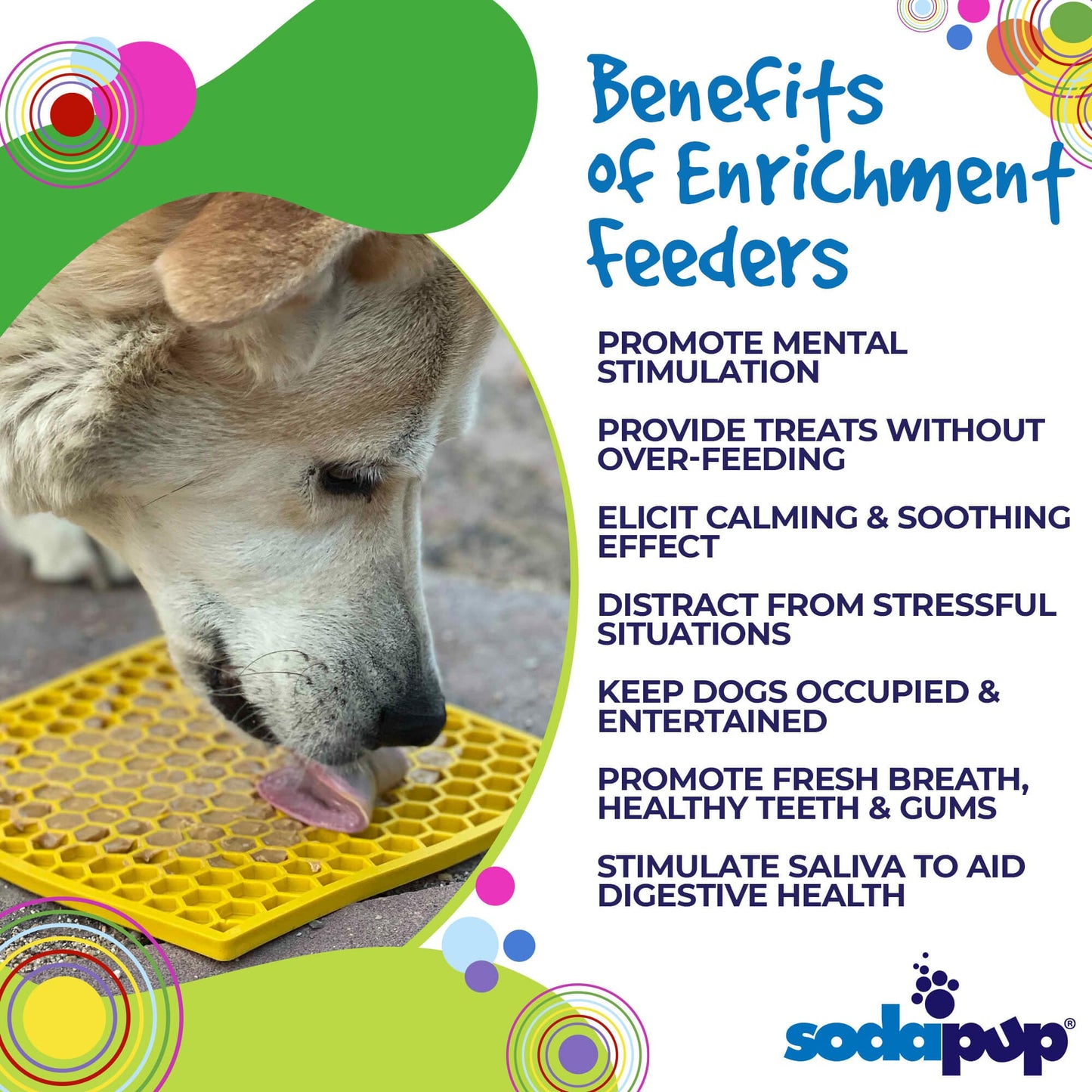 Honeycomb Design Emat Enrichment Licking Mat - Yellow - Larg