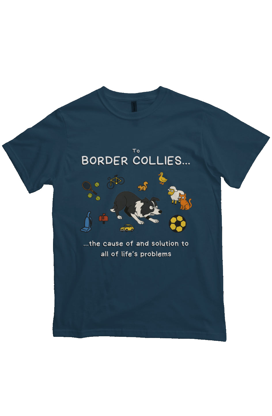Border Collie Funny Dog T-Shirt – Simpsons Parody Tee for Smart & Energetic Dog Lovers