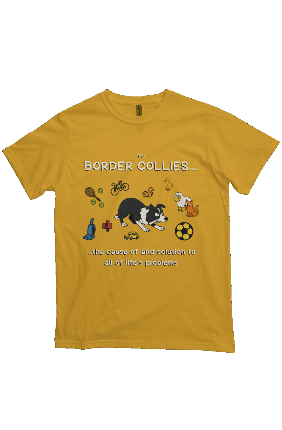 Border Collie Funny Dog T-Shirt – Simpsons Parody Tee for Smart & Energetic Dog Lovers