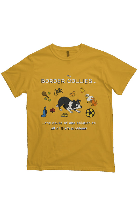 Border Collie Funny Dog T-Shirt – Simpsons Parody Tee for Smart & Energetic Dog Lovers