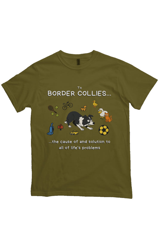 Border Collie Funny Dog T-Shirt – Simpsons Parody Tee for Smart & Energetic Dog Lovers