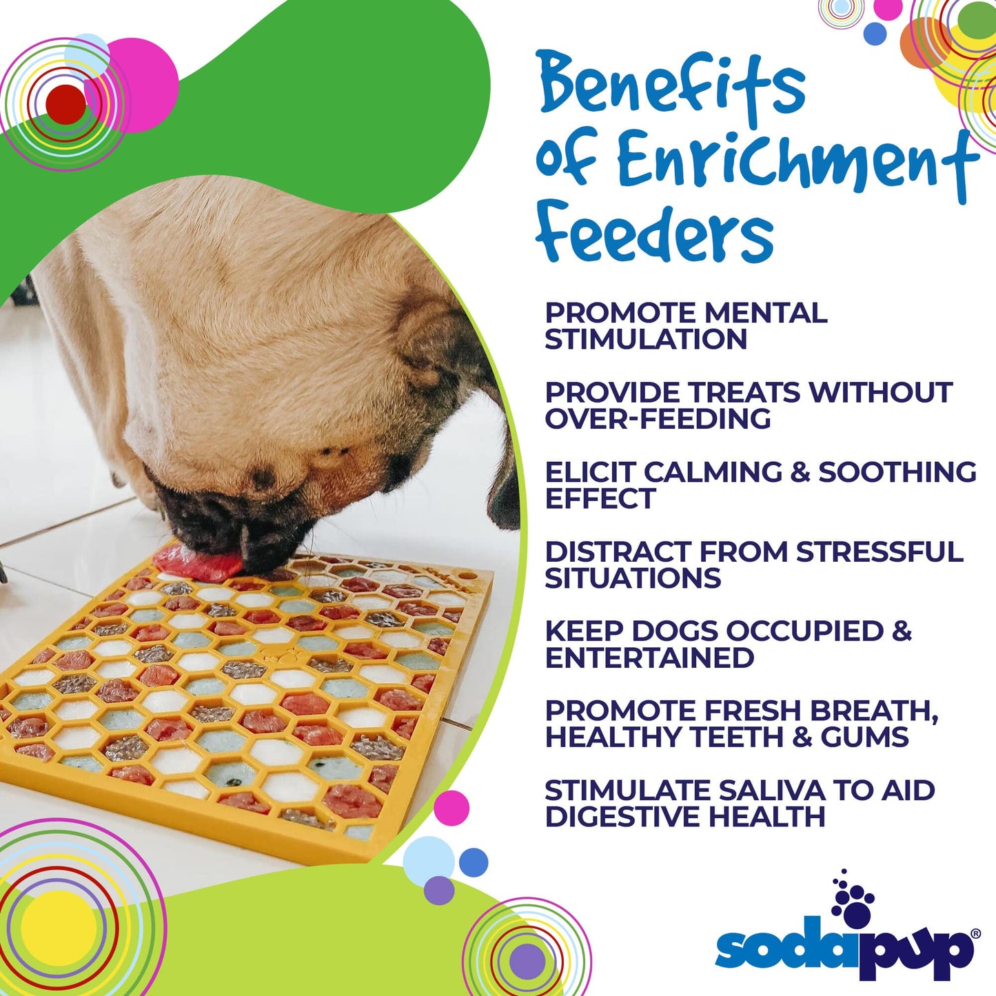 Honeycomb Design Emat Enrichment Licking Mat - Yellow - Larg